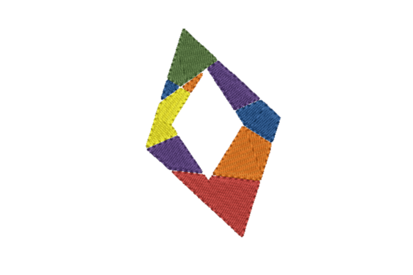 Diagonous O Embroidery Design