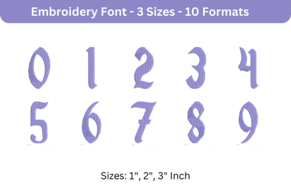 Disneyland Font 0 to 9