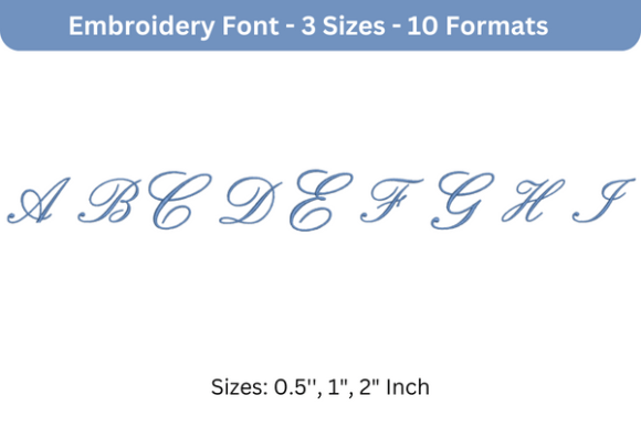 English Font Uppercase A to I