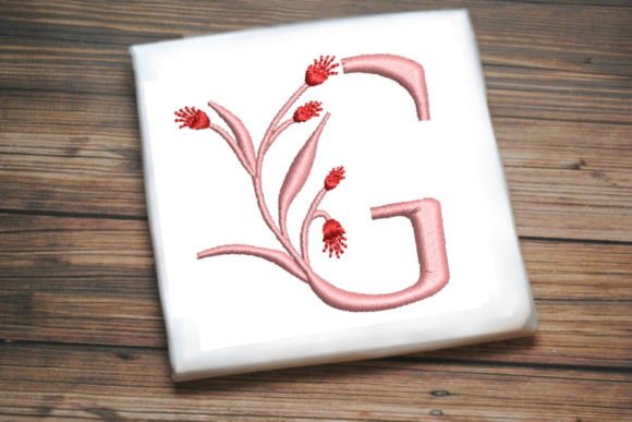 Floral Monogram Letter G