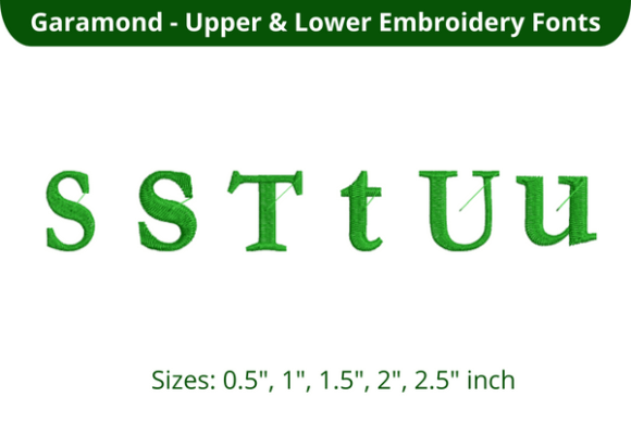 Garamond Font STU: A Refined Embroidery Font for Boutique Apparel