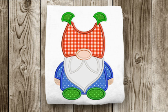 Gnome with Double Point Hat Applique