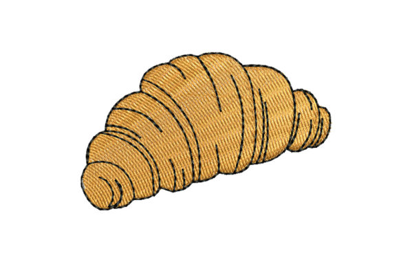 Kitchen Design: A Croissant-Themed Embroidery for Small-Batch Sellers