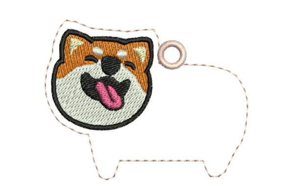 Shiba Tag Name: A Charming Holiday Embroidery Pick
