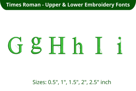 Times Roman Font GHI